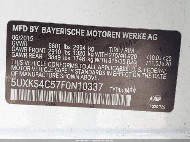 2015 BMW X5 5UXKS4C57F0N10337 Photo 8