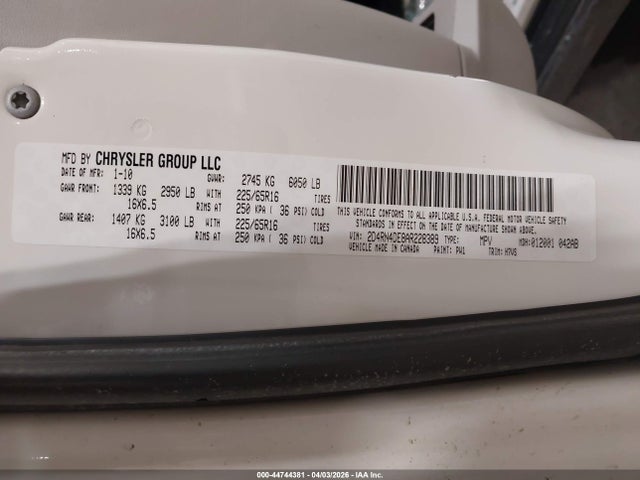 Продаж на аукціоні авто 2010 Dodge Grand Caravan Se, vin: 2D4RN4DE8AR228389, номер лоту: 44744381