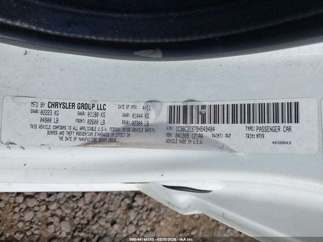 Aukcja sprzedaży 2011 Chrysler 200 Touring, vin: 1C3BC2EB7BN549484, numer aukcji: 44744385