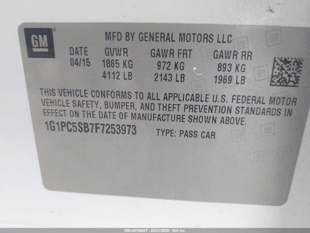 Chevrolet Cruze 1lt Auto 2015 1G1PC5SB7F7253973 Image 9