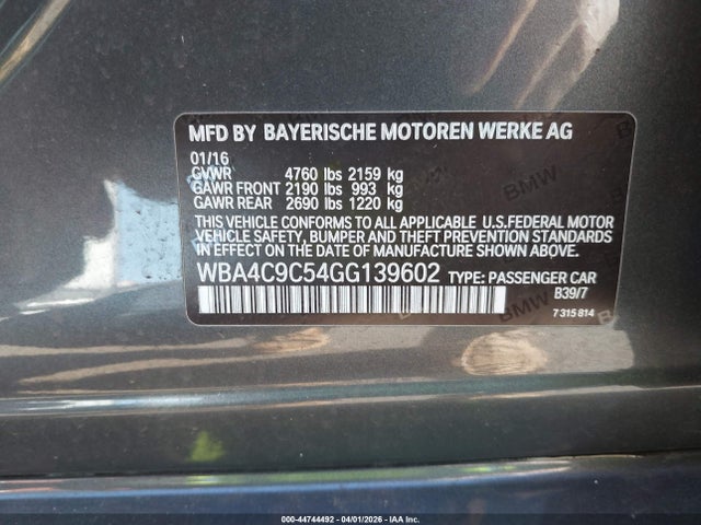 WBA4C9C54GG139602 BMW 428i Gran Coupe Xdrive