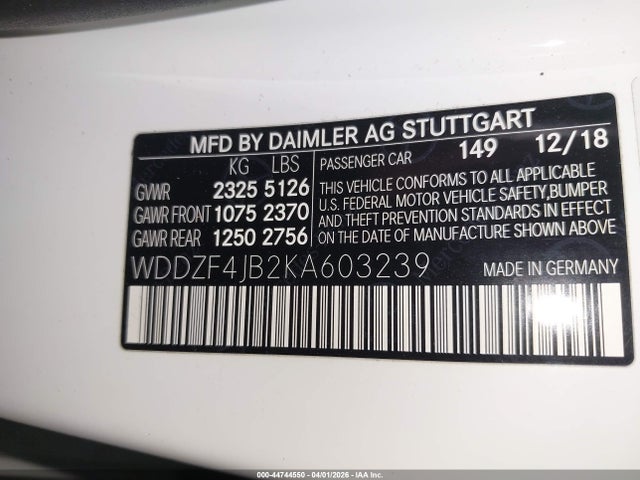 Продаж на аукціоні авто 2019 Mercedes-benz E 300, vin: WDDZF4JB2KA603239, номер лоту: 44744550
