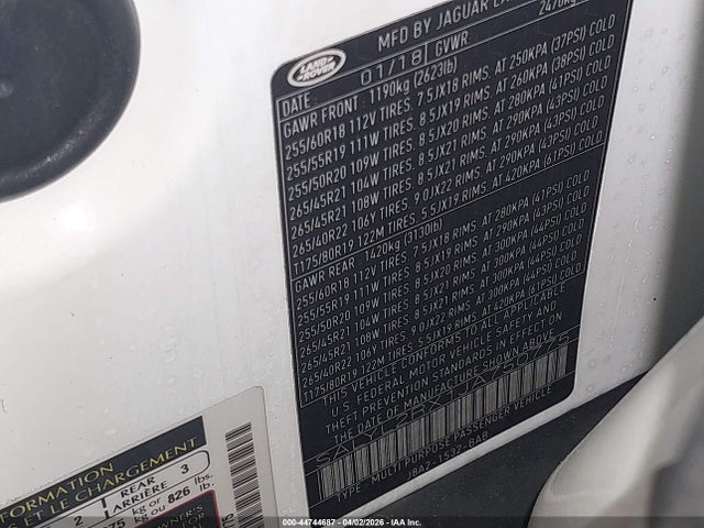 2018 LAND ROVER RANGE ROVER VELAR SALYL2RX1JA750775 Photo 8