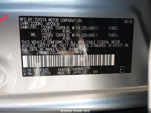 JTMRWRFV3SJ069811 Toyota Rav4 Hybrid Xle