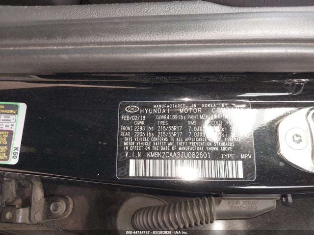 2018 HYUNDAI KONA KM8K2CAA3JU082601 Photo 8