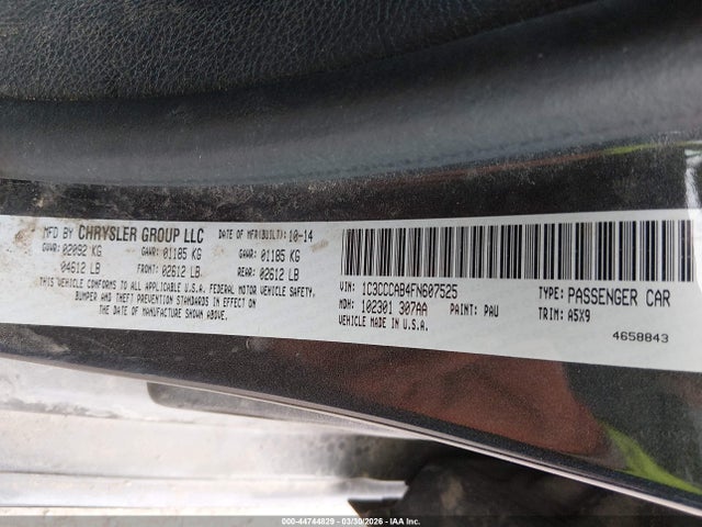 Aukcja sprzedaży 2015 Chrysler 200 Limited, vin: 1C3CCCAB4FN607525, numer aukcji: 44744829