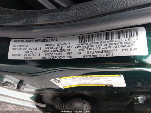 2014 FIAT 500L ZFBCFABH4EZ000805 Photo 8