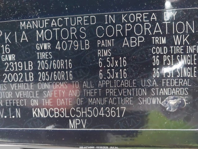 2017 KIA NIRO KNDCB3LC5H5043617 Photo 8