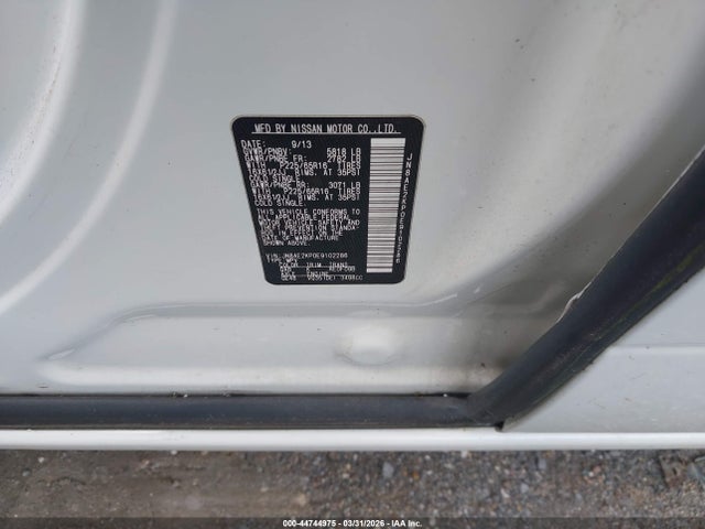Nissan QUEST S 2014 JN8AE2KP0E9102286 Image 9