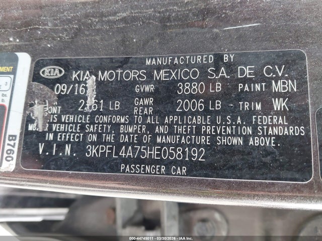 2017 KIA FORTE 3KPFL4A75HE058192 Photo 8