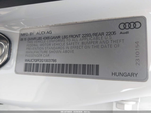 2016 AUDI A3 WAUC7GFF2G1003786 Photo 8