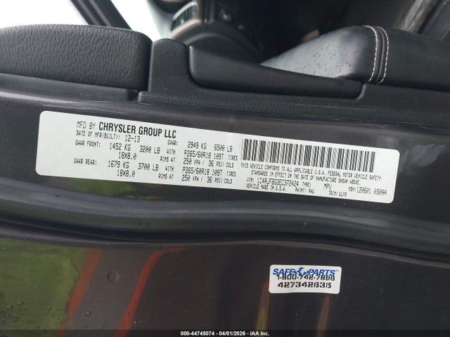 Jeep Grand Cherokee Limited 2014 1C4RJFBG3EC372424 Image 9