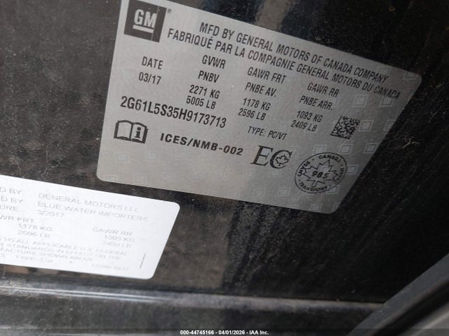 Aukcja sprzedaży 2017 Cadillac Xts, vin: 2G61L5S35H9173713, numer aukcji: 44745166