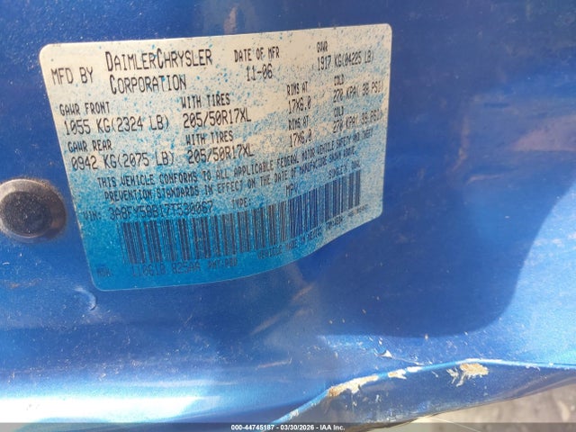 Продаж на аукціоні авто 2007 Chrysler Pt Cruiser Touring, vin: 3A8FY58B17T530067, номер лоту: 44745187
