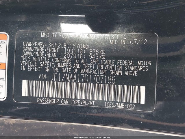 2013 SCION FR-S JF1ZNAA17D1707186 Photo 8