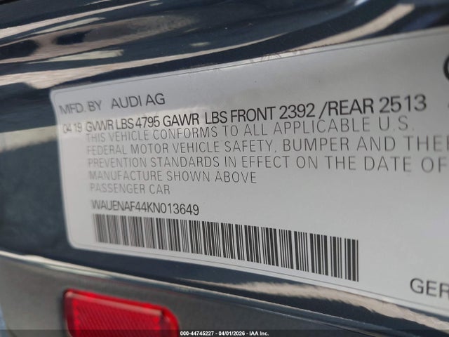 WAUENAF44KN013649 Audi A4 45 Premium