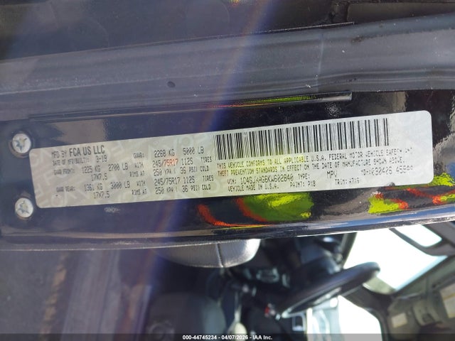 Aukcja sprzedaży 2019 Jeep Wrangler Sport 4x4, vin: 1C4GJXAG6KW602840, numer aukcji: 44745234