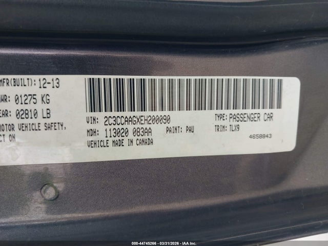 Продажа на аукционе авто 2014 Chrysler 300, vin: 2C3CCAAGXEH200090, номер лота: 44745266