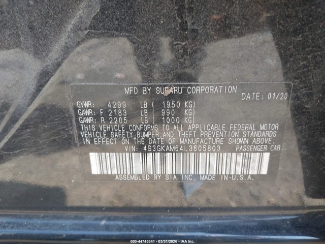 2020 SUBARU IMPREZA 4S3GKAM64L3605803 Photo 8