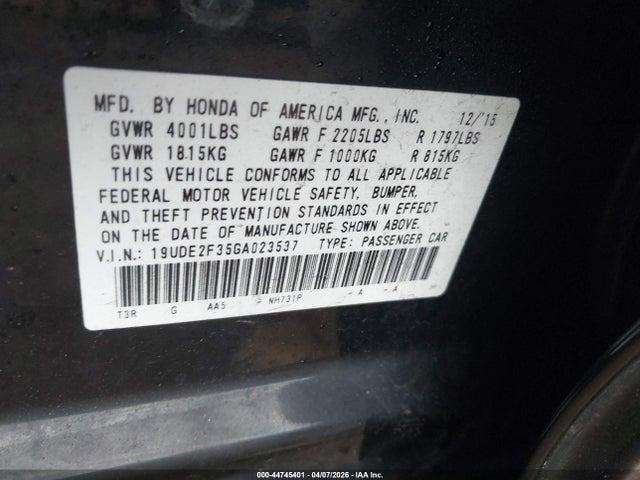 2016 ACURA ILX 19UDE2F35GA023537 Photo 8