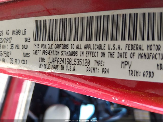 2008 JEEP WRANGLER 1J4FA24168L535120 Photo 8