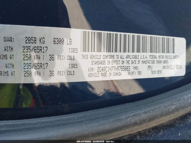 2017 CHRYSLER PACIFICA HYBRID 2C4RC1H77HR765083 Photo 8