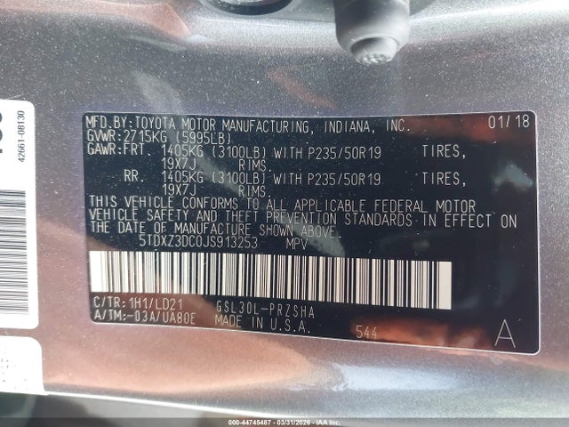 Toyota Sienna Se 8 Passenger 2018 5TDXZ3DC0JS913253 Image 9