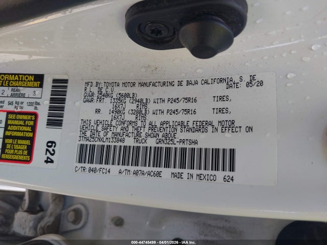3TMAZ5CNXLM133848 Toyota Tacoma Sr5 V6