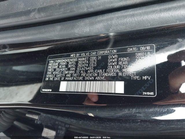 LYVBR0DM2KB246565 Volvo Xc60 Hybrid T8 R-design