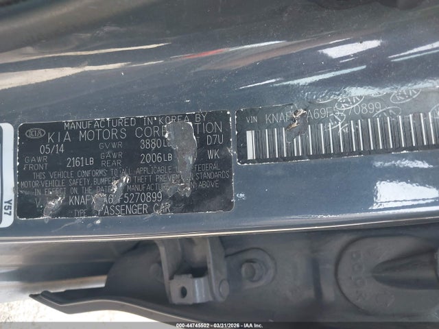 Aukcja sprzedaży 2015 Kia Forte Lx, vin: KNAFX4A69F5270899, numer aukcji: 44745502