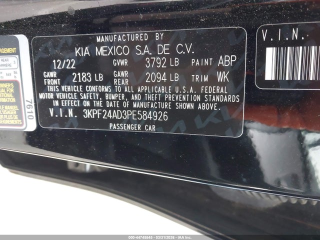 KIA Forte Lxs 2023 3KPF24AD3PE584926 Image 9