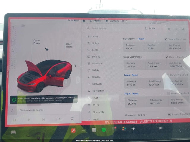 2026 Tesla Model 3 Premium Rear-wheel Drive/standard Rear-wheel Drive მანქანა იყიდება აუქციონზე, vin: 5YJ3E1EA8TF143984, აუქციონის ნომერი: 44745579