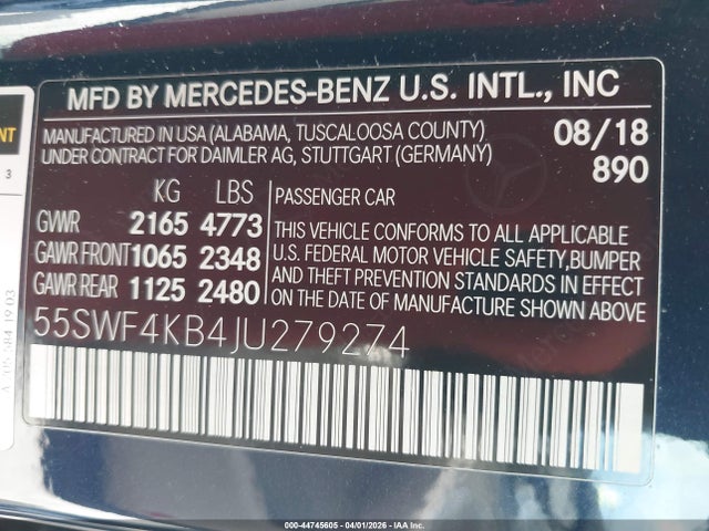 2018 MERCEDES-BENZ C 300 55SWF4KB4JU279274 Photo 8