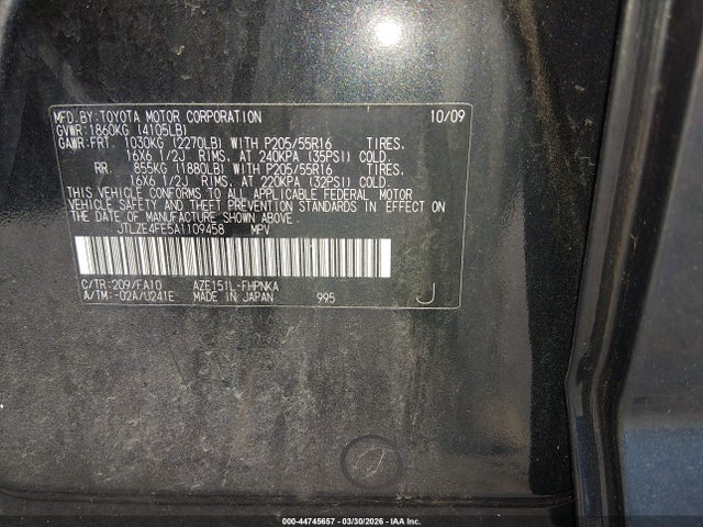 Aukcja sprzedaży 2010 Scion Xb, vin: JTLZE4FE5A1109458, numer aukcji: 44745657