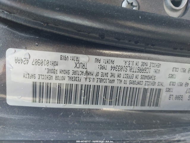 2020 Ram 1500 Classic Slt  4x2 6'4 Box მანქანა იყიდება აუქციონზე, vin: 1C6RR6TT0LS103344, აუქციონის ნომერი: 44745717