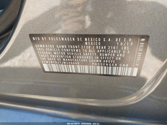 2018 VOLKSWAGEN JETTA 3VW2B7AJ7JM240449 Photo 8