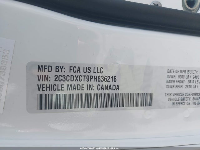 Продаж на аукціоні авто 2023 Dodge Charger R/t, vin: 2C3CDXCT9PH636216, номер лоту: 44746053