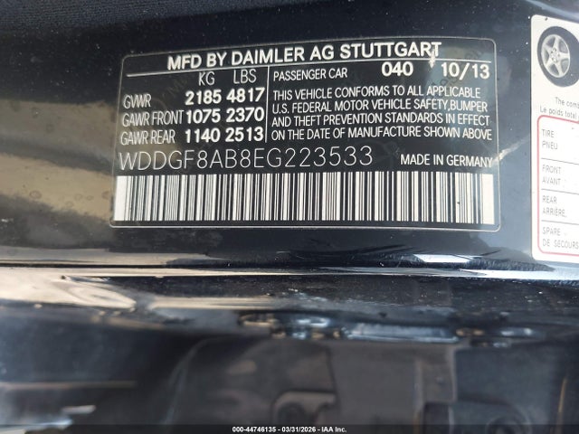 Aukcja sprzedaży 2014 Mercedes-benz C 300 Sport 4matic, vin: WDDGF8AB8EG223533, numer aukcji: 44746135