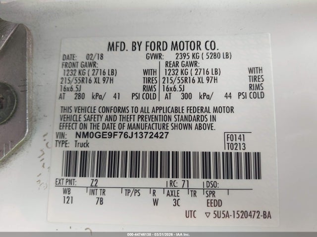 2018 FORD TRANSIT CONNECT NM0GE9F76J1372427 Photo 8