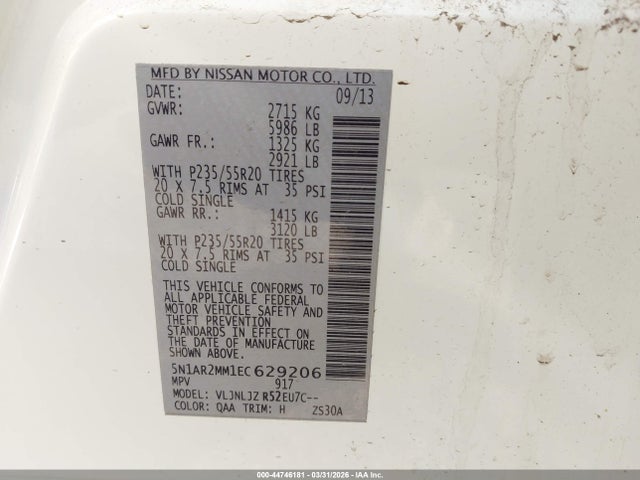 2014 NISSAN PATHFINDER 5N1AR2MM1EC629206 Photo 8