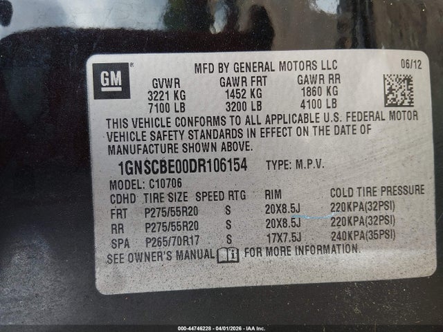 2013 CHEVROLET TAHOE 1GNSCBE00DR106154 Photo 8