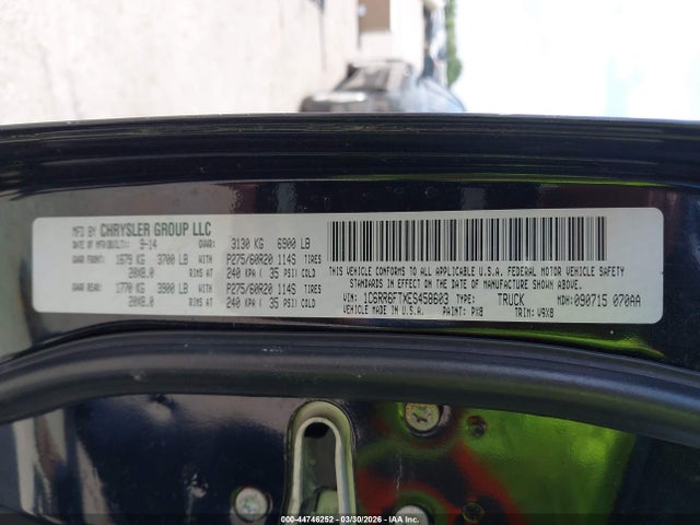44746252 :رقم المزاد ، 1C6RR6FTXES458603 vin ، 2014 Ram 1500 Express مزاد بيع