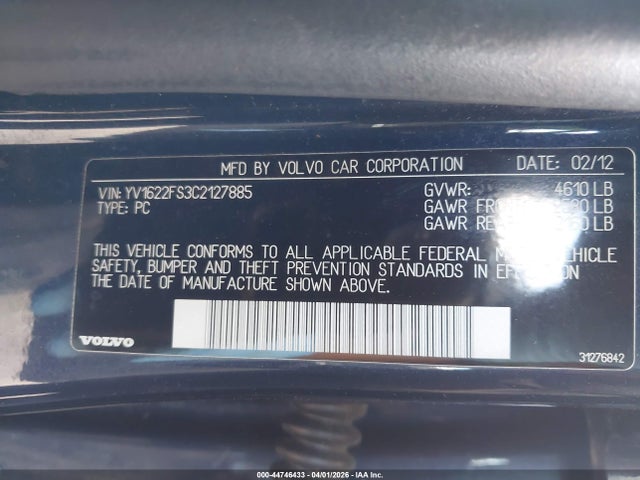 2012 VOLVO S60 YV1622FS3C2127885 Photo 8