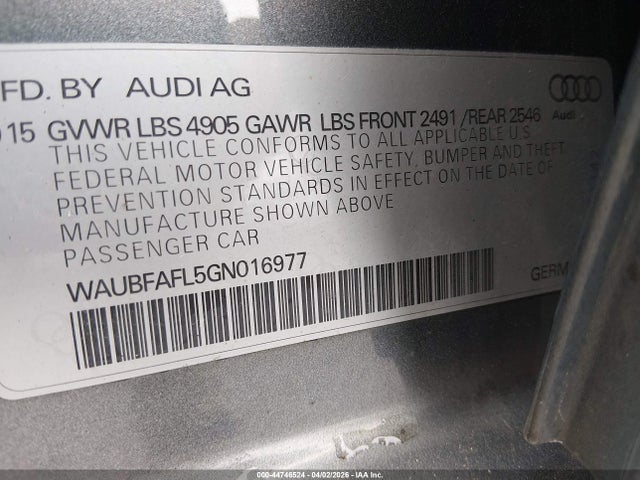 2016 AUDI A4 WAUBFAFL5GN016977 Photo 8