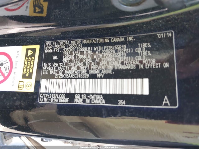 Продажа на аукционе авто 2014 Lexus Rx 350, vin: 2T2BK1BAXEC245329, номер лота: 44746552