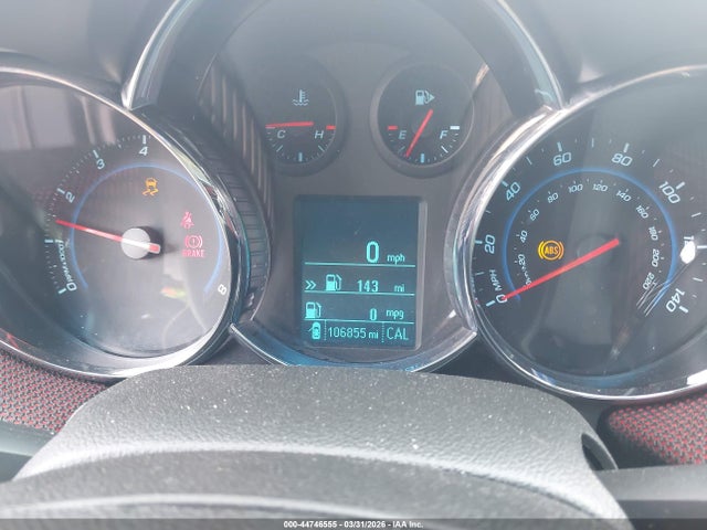 2012 Chevrolet Cruze 1lt მანქანა იყიდება აუქციონზე, vin: 1G1PL5SC3C7217038, აუქციონის ნომერი: 44746555