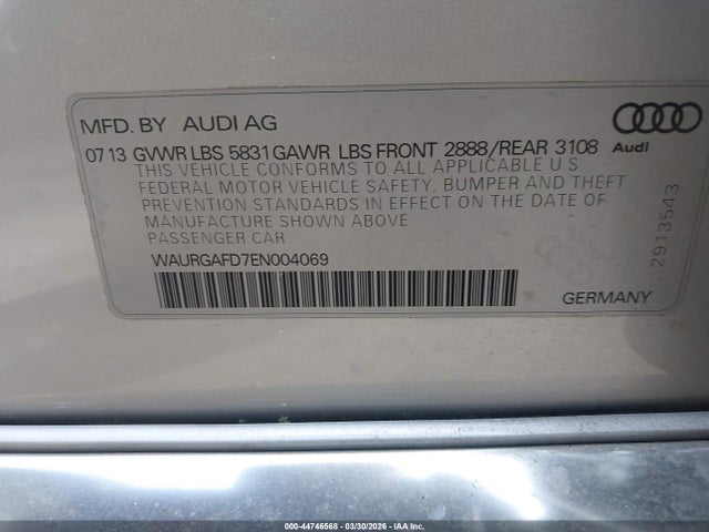 2014 AUDI A8 L WAURGAFD7EN004069 Photo 8