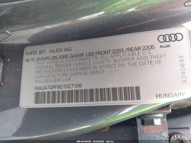 2016 AUDI A3 WAUA7GFF9G1027106 Photo 8