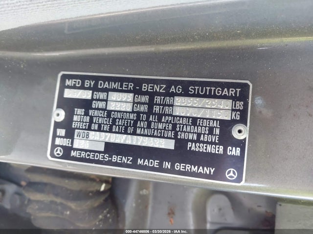 Aukcja sprzedaży 1985 Mercedes-benz 500 Sel, vin: WDBCA37DXFA175622, numer aukcji: 44746806