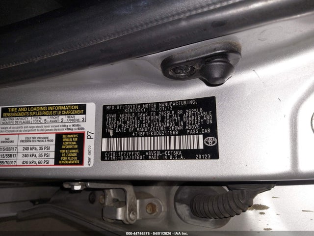 Aukcja sprzedaży 2013 Toyota Camry Se, vin: 4T1BF1FK0DU211568, numer aukcji: 44746876